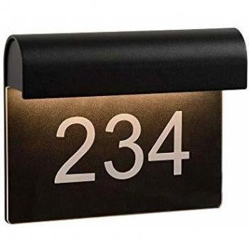 Aplique LED Thesi para número de casa, negro, 1x6W 3000K, IP54
