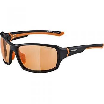 Alpina Lyron VL - Gafas de sol deportivas, unisex, para adultos, talla única, Unisex adulto, color negro/naranja mate, tamaño talla única