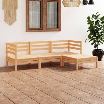 vidaXL 4 Piece Garden Lounge Set Solid Pinewood