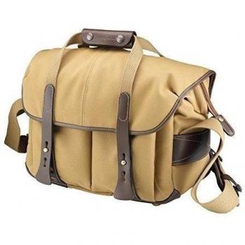 Billingham 307 - Bolsa de fibernyte con Bordes de Cuero para cámara réflex, Color Caqui