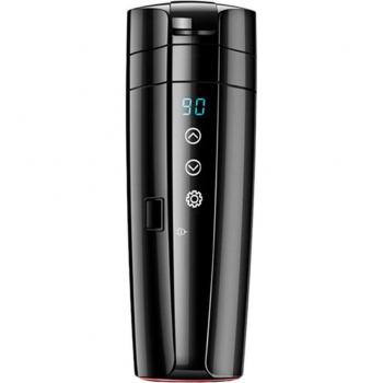 Taza Calefactora Portátil para Coche 12V/24V, 350ML, Hervidor Eléctrico con Pantalla LCD para Café y Té