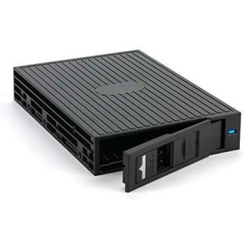 Soporte extraíble Fantec MR-25 para HDD/SSD de 2.5 en caja de 3.5, compatible con SATA y SAS, negro