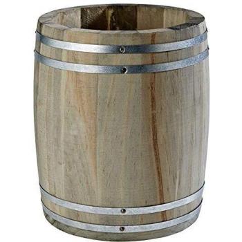 Barril sobremesa Country Style APS - Soporte para utensilios, 700ml, 11.5x14 cm (ØxAt), marrón/plateado