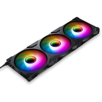 Paquete Triple de Ventiladores Phanteks M25 Gen2 140mm PWM D-RGB con Flujo de Aire Inverso - Negro