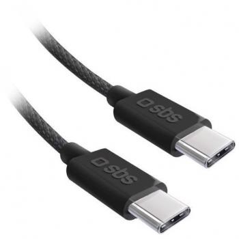 Cable USB C 1,5 m USB 2.0 Negro con trenzado y alta velocidad de transferencia