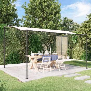 Toldo de acero y tela color crema 4x3 m 180 g/m²