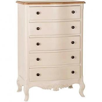 Sinfonier Beige y Natural cabriolé Tallado de Madera de 66x40x103 cm - LOLAhome