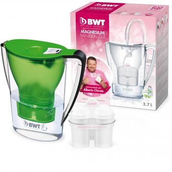 BWT Penguin Electronica - Jarra de agua filtrante con magnesio + filtro, color verde, capacidad 2,7 L