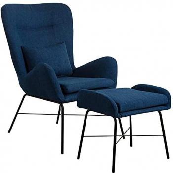 THINIA HOME Sillón con Reposapiés 66x84x100cm