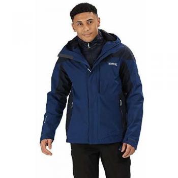 Regatta Wentwood IV Chamarra técnica 3 en 1 con Capucha Impermeable y Transpirable con Interior híbrido Aislado para Hombre, Hombre, Color Prussian/Navy, tamaño XXXL
