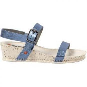 Sandalias de Piel Art I Imagine 1940F para mujer, color azul, altura de tacón cuña