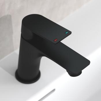 Grifo monomando de lavabo BOSTON negro mate Schütte
