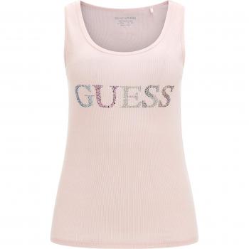 Camiseta de Tirantes para Mujer Guess Logo Colorido Rosa Talla XS