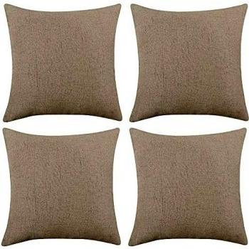 Deconovo Funda de cojin para Salón 4 Piezas 60x60cm Lino Claro