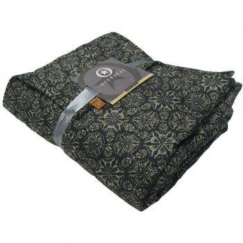 Overseas Colcha de tartán microfibra 140x220 cm negra