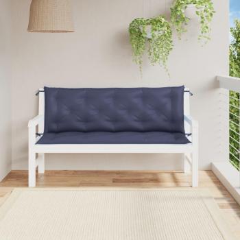 Cojines de Banco 2 piezas tela Oxford azul marino 150x50x7 cm