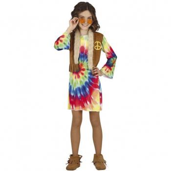 Disfraz de Hippie Niña Infantil Guirca