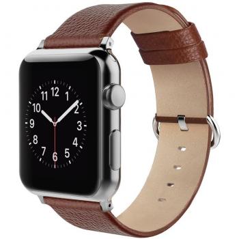 Correa para Apple Watch,Simpeak Banda para Apple Watch Series 2 / Series 1 correa de reloj 42mm banda iwatch Cuero de la alta calidad,Marrón