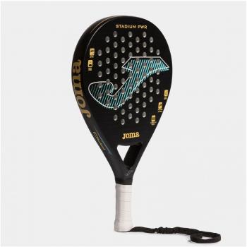 Pala de Padel Joma Stadium Power Negro Turquesa - Modelo de Alto Rendimiento con Fibra de Carbono 12K y Forma de Lágrima