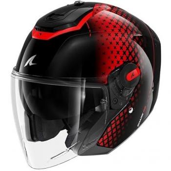 Casco Jet Shark RS Jet Stride - Negro Rojo (M)