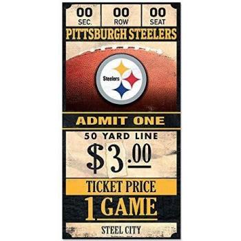 WinCraft Pittsburgh Steelers NFL Ticket Schild