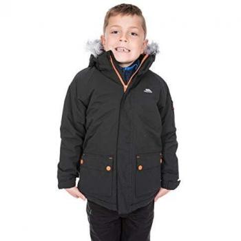 Trespass HOLSEY – Chaqueta Impermeable para niño, Niño, Color Negro, tamaño XS