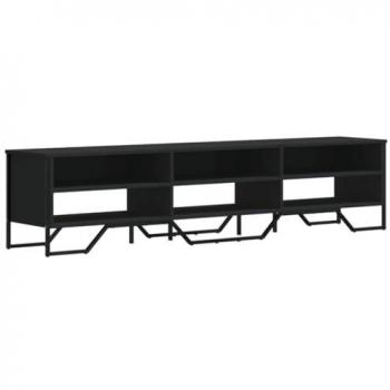 Mueble de TV madera de ingeniería negro 180x34x41 cm