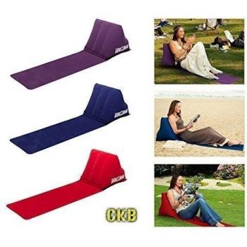 CKB LTD® Chill out Portable Travel Inflatable Lounger with Wedge Shape del Asiento Amortiguador Trasero Soporte Pillow Silla de Lumbar Camping y Festivales
