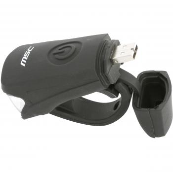 MSC Bikes Light 70750W Luz Frontal para Bicicleta, Negro, 70 Lumens