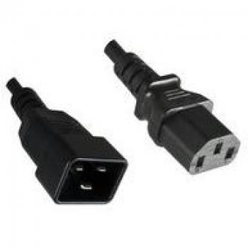 Cable de Alimentación Microconnect C13-C20 10A 1m Negro para Ordenador