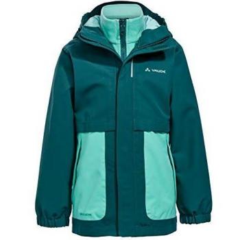 VAUDE Kids Campfire 3in1 Jacket Girls Chaqueta, Unisex niños, Petroleum, 104