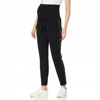 MAMALICIOUS Mlblackie PU Jersey Pants Pantalones premamá, Negro