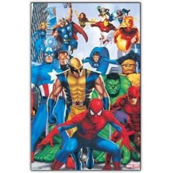 Artopweb Panel Decorativo con Diseño Marvel Supereroi, Madera, Multicolor, 56x1.8x86 cm