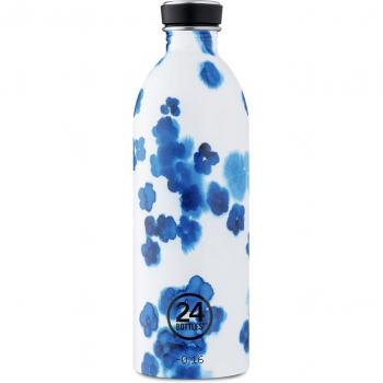 Botella de Agua Urban Melody 1000 ml - Acero Inoxidable, Floral, Apta para Lavavajillas