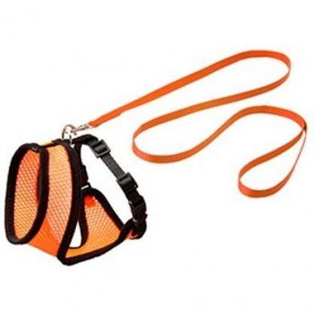 Flamingo 1031368 Conjunto de Arnés y Correa Naranja para Gato, L