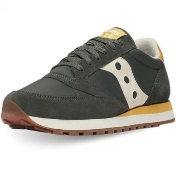 Saucony Originals Jazz Men's Sneakers - Dark Green and Yellow, Size 11 US (44 EU)