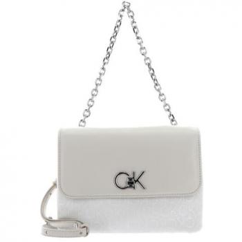 Calvin Klein RE-LOCK Mini Crossbody Bag - Gray and Beige, One Size