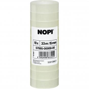 Nopi® 57885-00000-00 - Cinta adhesiva 33 m x15 mm transparente 26 mm
