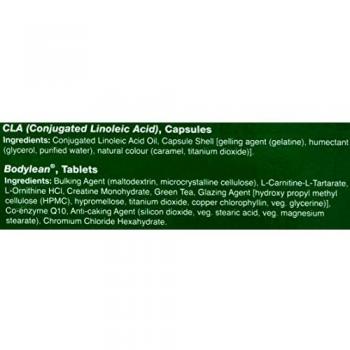 HealthAid Bodylean CLA Plus - Conjugated Linoleic Acid, Co Q10, Green Tea - 30 Capsules & 30 Tablets