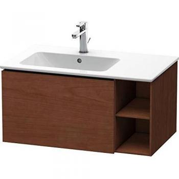 Mueble Bajo Lavabo Duravit L-Cube 82x48,1cm con 1 Cajón, Lavabo Izquierdo, Acabado en Nogal Americano