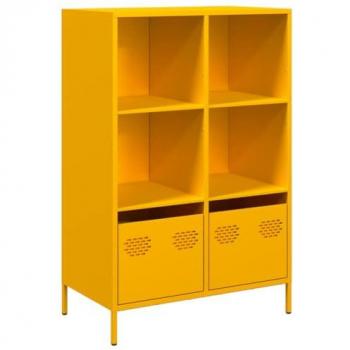Aparador de acero amarillo mostaza 68x39x103,5 cm