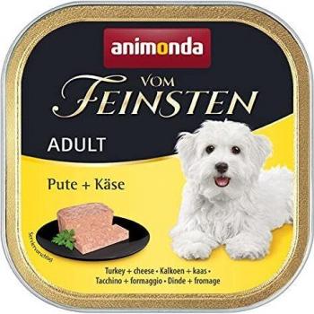 Animonda Vom Feinsten Adulto 22 x 150 g - Alimento húmedo para perros con pavo y queso