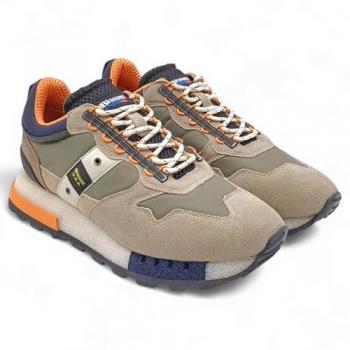 Blauer Heron Beige Lace-Up Sneakers for Men, Size 40 EU (7 US)