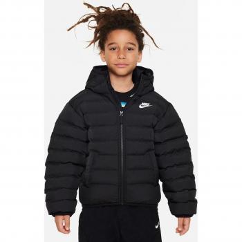 Nike - Chaqueta de niños Sportswear Nike, holgada con capucha, ligera, relleno sintético, color negro