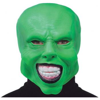 Máscara de Personaje Verde Alocado de Látex
