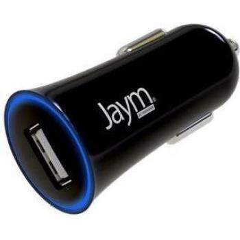 Cargador de coche compacto USB-A 5W 1A con protector contra sobretensiones - Negro