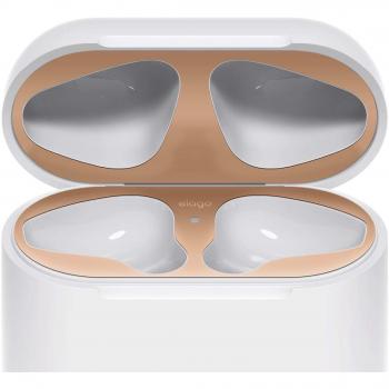 elago Dust Guard el Polvo Guardia Compatible con Apple AirPods [Chapado en Oro 18K] [Proteger del Hierro y Las virutas de Metal] - Oro Rosa Mate