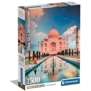 Puzzle Clementoni Taj Mahal 1500 Piezas - Colección Alta Calidad, 59,2 x 84,3 cm con Póster