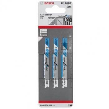Bosch 2 608 634 695  - Hoja de sierra de calar U 118 BF - Flexible for Metal
