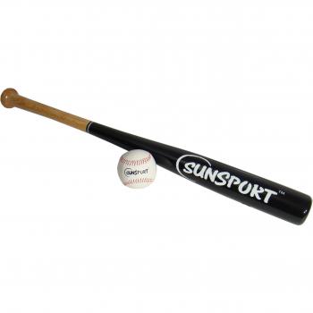 Bex Sport - Juego de bate de béisbol de madera y pelota